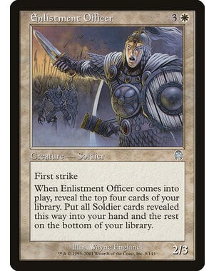 Magic: The Gathering Enlistment Officer (009) Heavily Played