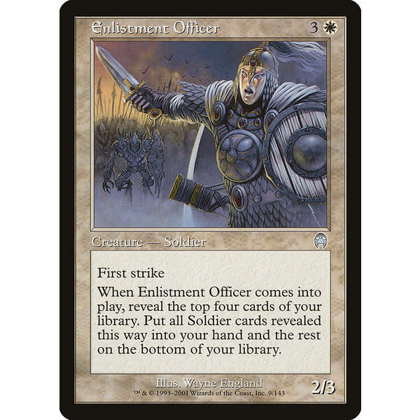 Magic: The Gathering Enlistment Officer (009) Heavily Played