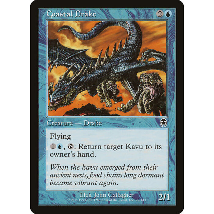 Magic: The Gathering Coastal Drake (022) Moderately Played
