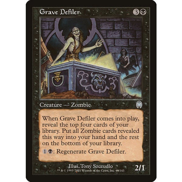 Magic: The Gathering Grave Defiler (040) Lightly Played