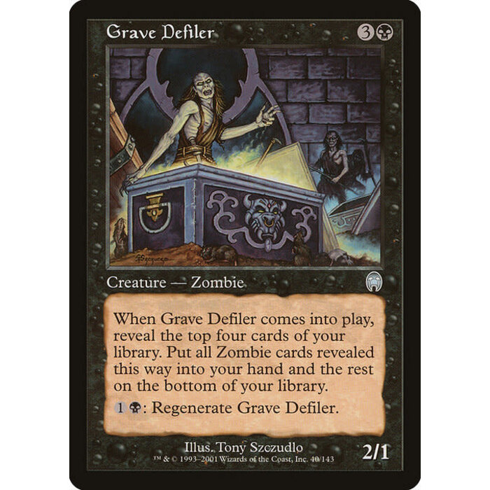 Magic: The Gathering Grave Defiler (040) Lightly Played