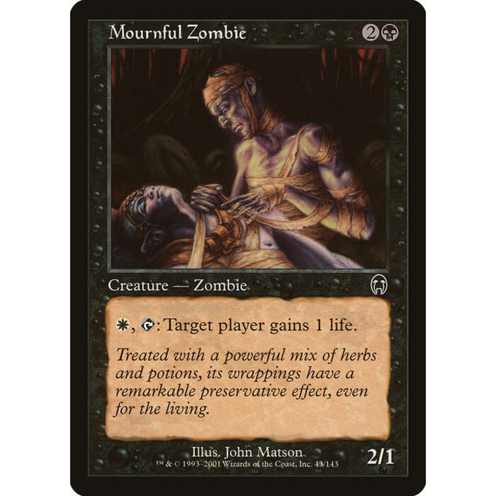 Magic: The Gathering Mournful Zombie (043) Moderately Played