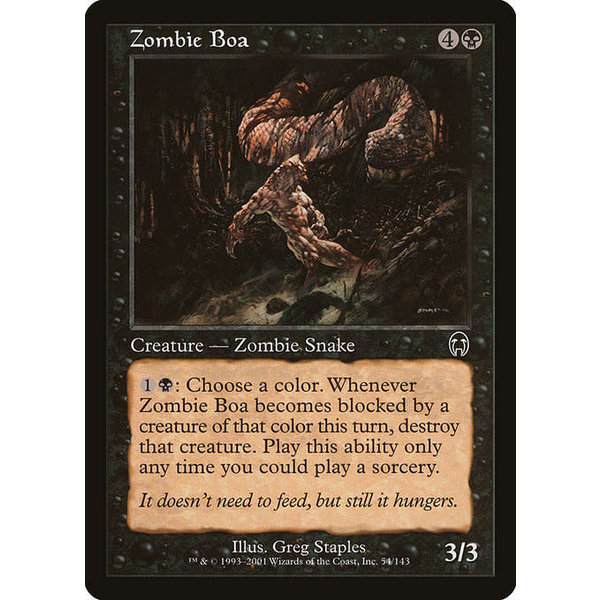 Magic: The Gathering Zombie Boa (054) Lightly Played