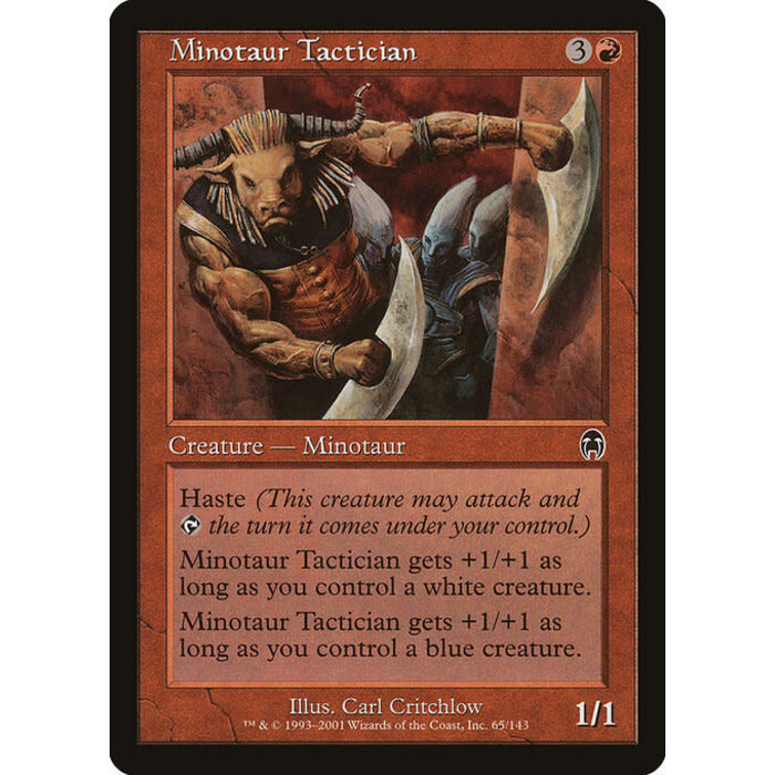 Magic: The Gathering Minotaur Tactician (065) Moderately Played