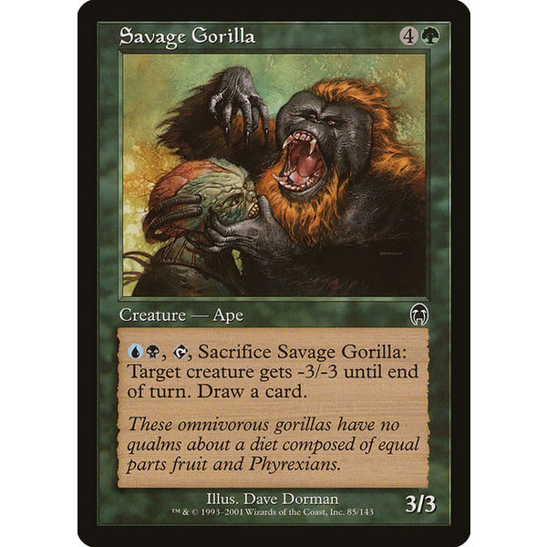 Magic: The Gathering Savage Gorilla (085) Damaged