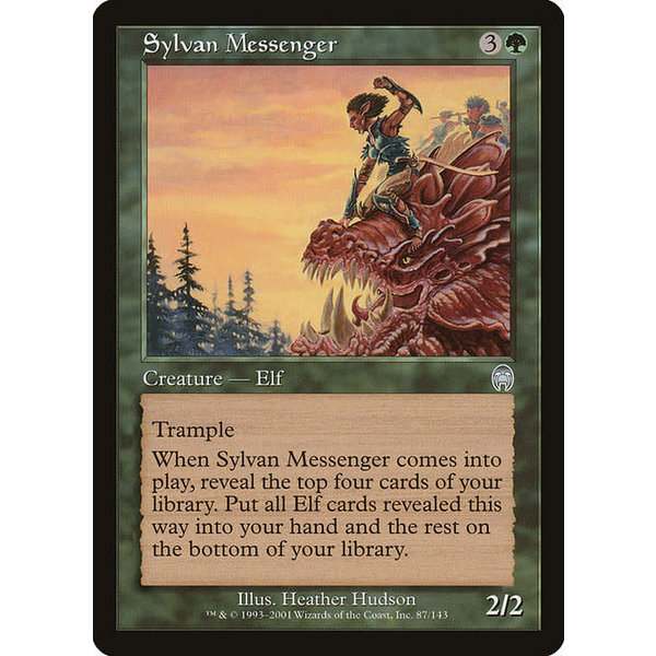 Magic: The Gathering Sylvan Messenger (087) Lightly Played