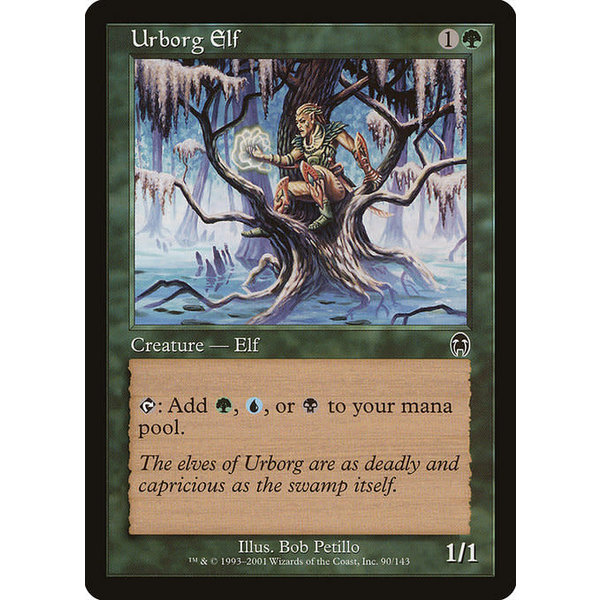 Magic: The Gathering Urborg Elf (090) Heavily Played