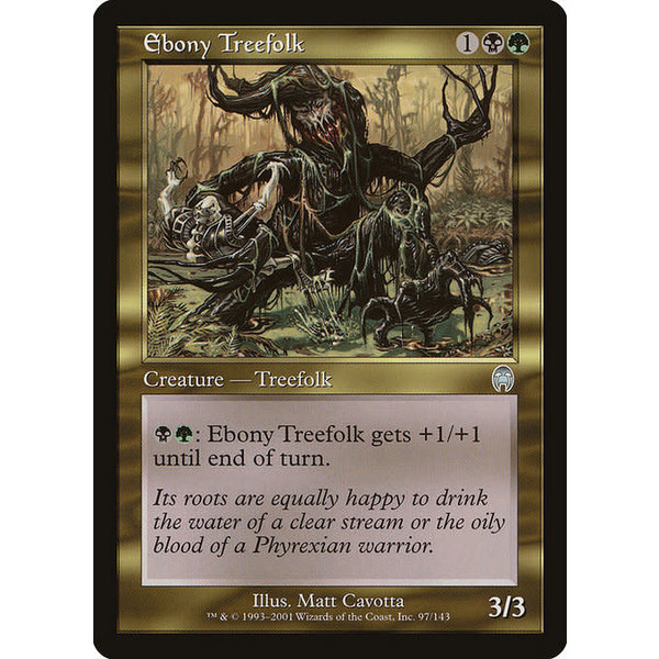 Magic: The Gathering Ebony Treefolk (097) Lightly Played