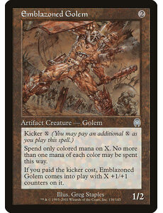 Magic: The Gathering Emblazoned Golem (136) Heavily Played
