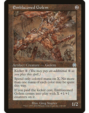 Magic: The Gathering Emblazoned Golem (136) Heavily Played