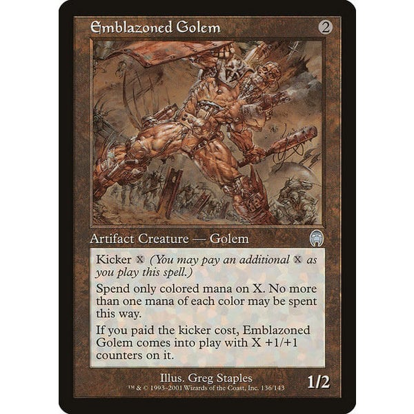 Magic: The Gathering Emblazoned Golem (136) Heavily Played