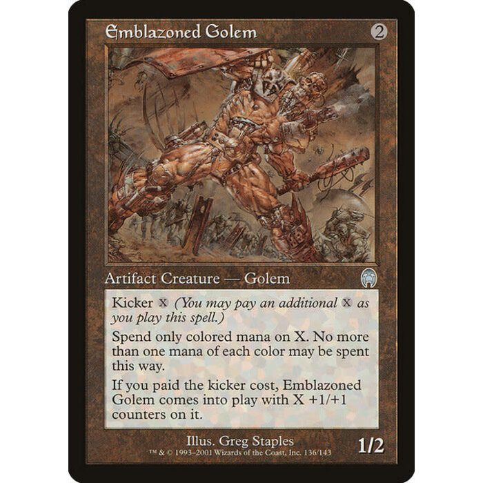 Magic: The Gathering Emblazoned Golem (136) Heavily Played