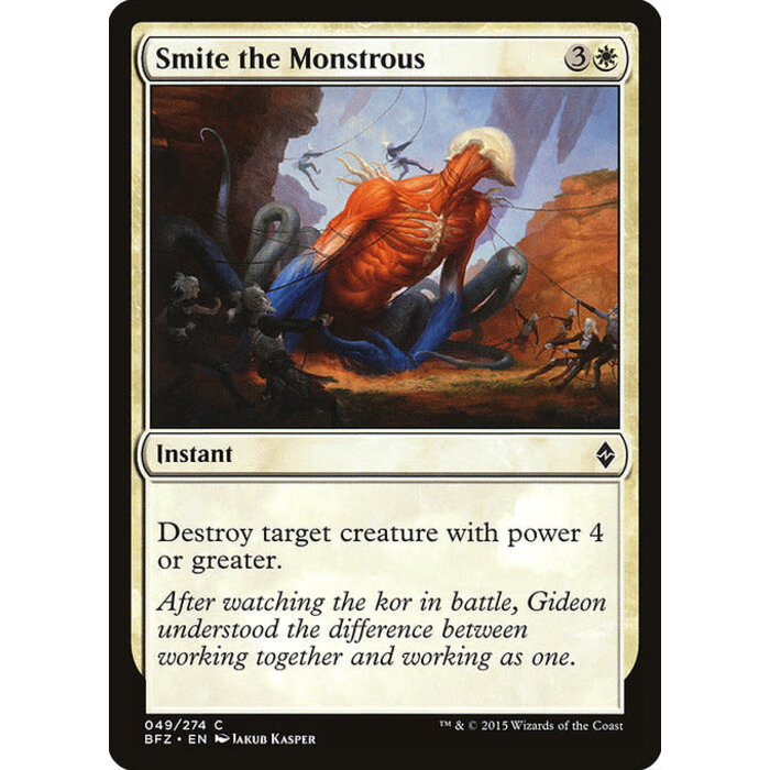 Magic: The Gathering Smite the Monstrous (049) Lightly Played