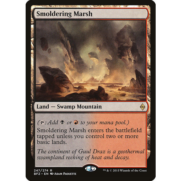 Magic: The Gathering Smoldering Marsh (247) Moderately Played