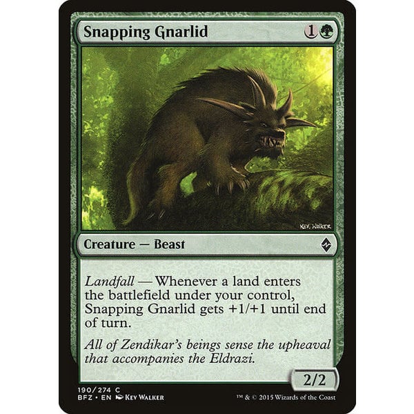 Magic: The Gathering Snapping Gnarlid (190) Lightly Played