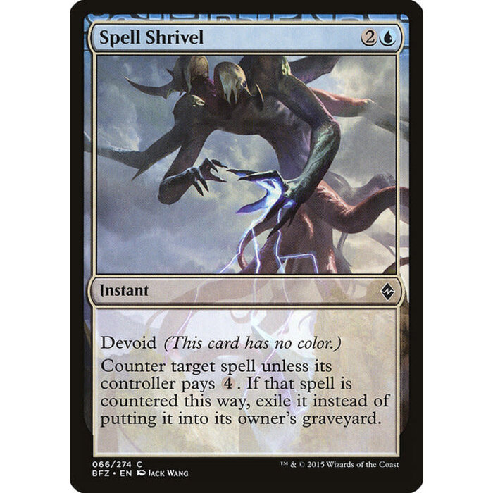 Magic: The Gathering Spell Shrivel (066) Moderately Played Foil