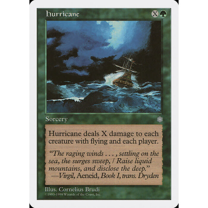Magic: The Gathering Hurricane (058) Heavily Played