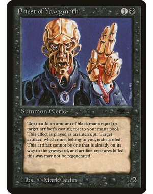 Magic: The Gathering Priest of Yawgmoth (019) Damaged