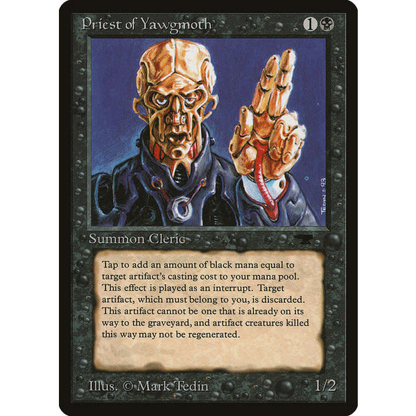 Magic: The Gathering Priest of Yawgmoth (019) Damaged