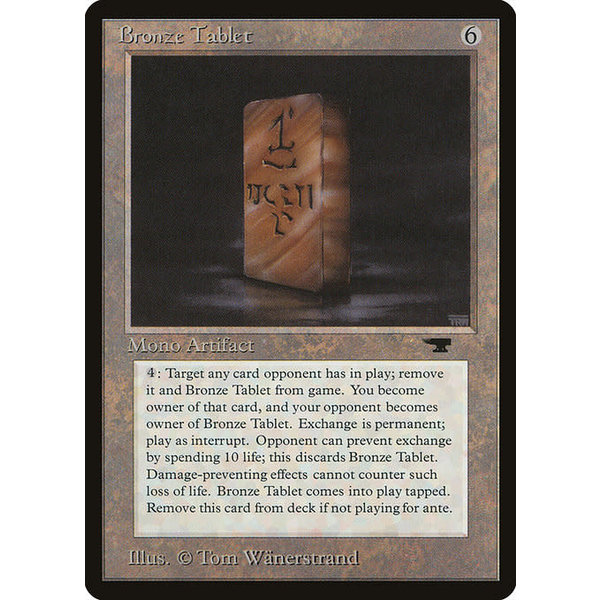 Magic: The Gathering Bronze Tablet (042) Moderately Played