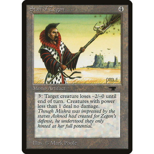 Magic: The Gathering Staff of Zegon (065) Heavily Played