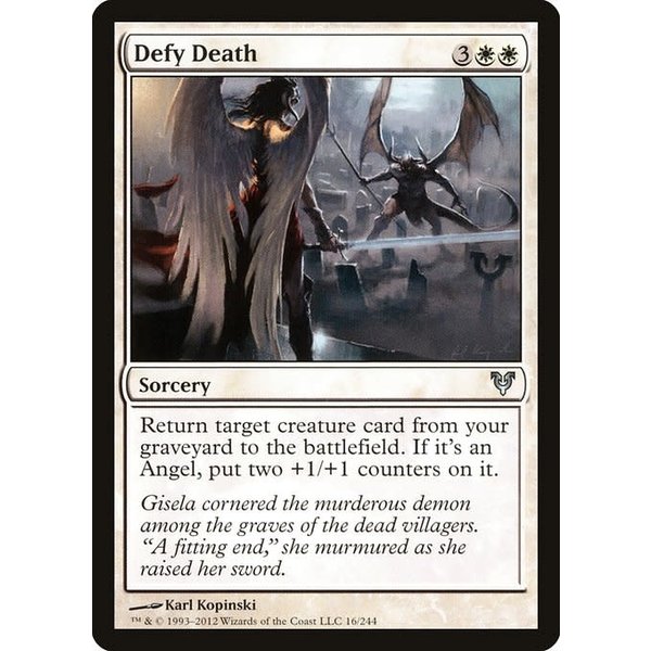 Magic: The Gathering Defy Death (016) Heavily Played Foil