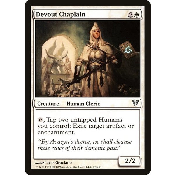 Magic: The Gathering Devout Chaplain (017) Moderately Played