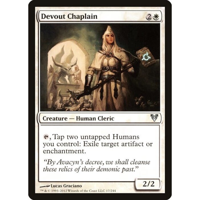 Magic: The Gathering Devout Chaplain (017) Moderately Played