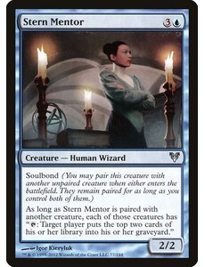 Magic: The Gathering Stern Mentor (077) Moderately Played