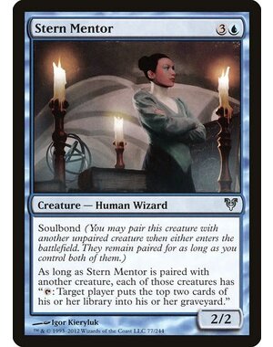 Magic: The Gathering Stern Mentor (077) Moderately Played