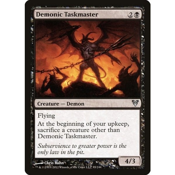 Magic: The Gathering Demonic Taskmaster (095) Damaged