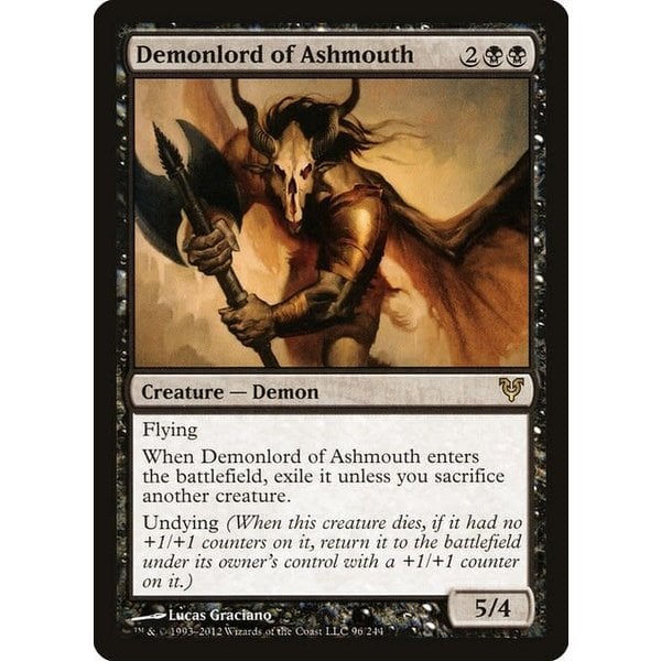 Magic: The Gathering Demonlord of Ashmouth (096) Heavily Played