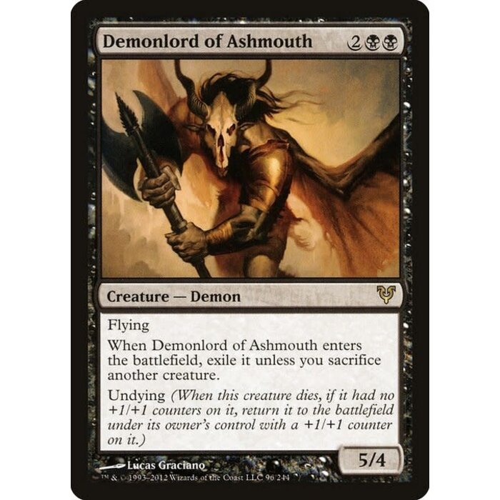 Magic: The Gathering Demonlord of Ashmouth (096) Heavily Played