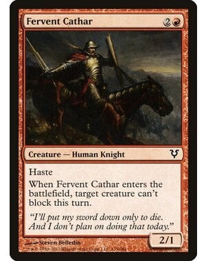 Magic: The Gathering Fervent Cathar (135) Moderately Played