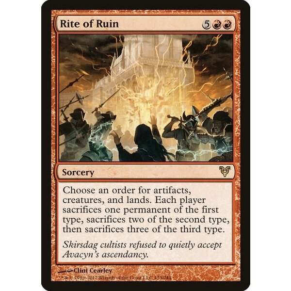 Magic: The Gathering Rite of Ruin (153) Heavily Played