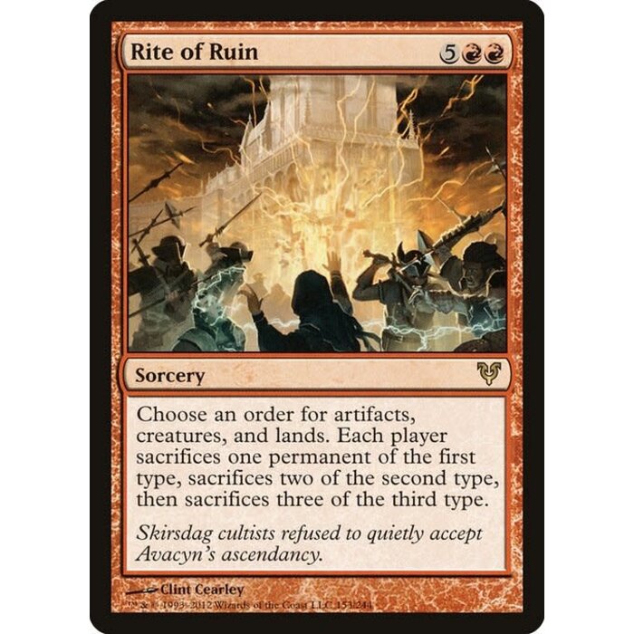 Magic: The Gathering Rite of Ruin (153) Heavily Played Foil