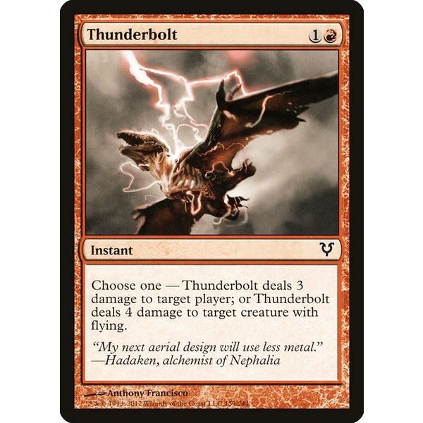 Magic: The Gathering Thunderbolt (159) Heavily Played