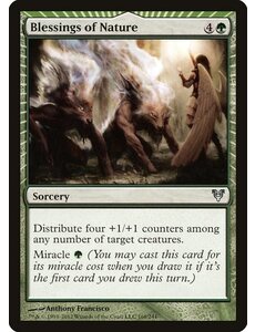 Magic: The Gathering Blessings of Nature (168) Moderately Played Foil - Russian