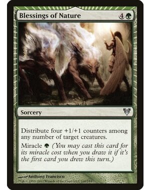 Magic: The Gathering Blessings of Nature (168) Moderately Played Foil - Russian