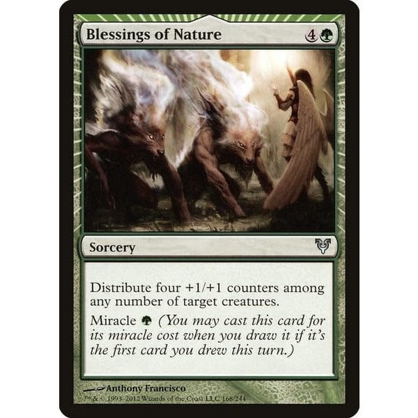 Magic: The Gathering Blessings of Nature (168) Moderately Played Foil - Russian