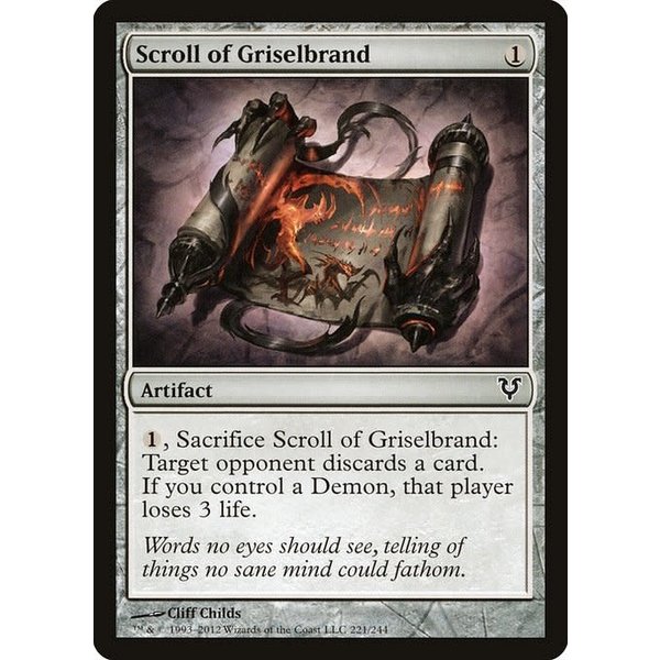 Magic: The Gathering Scroll of Griselbrand (221) Heavily Played