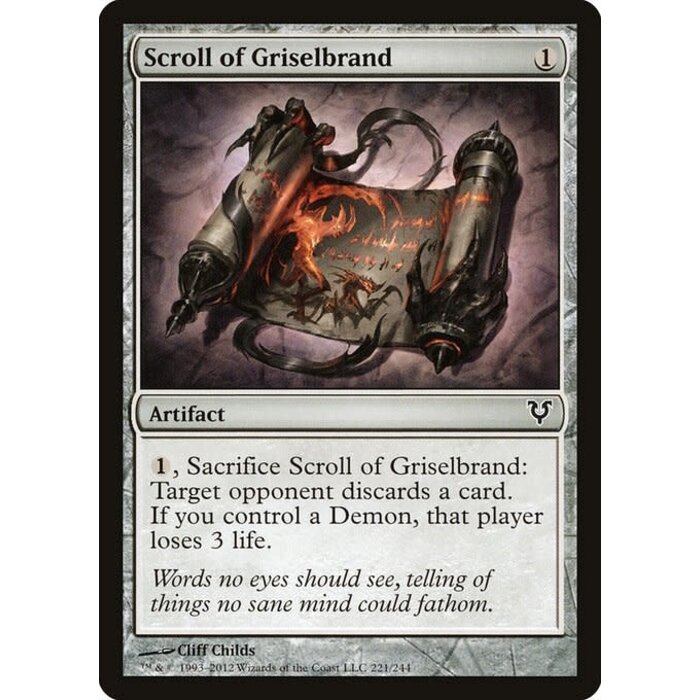 Magic: The Gathering Scroll of Griselbrand (221) Heavily Played