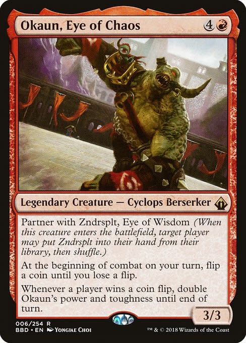 MTG　In the Eye of Chaos　【LEG】 英語 Magic: The Gathering Okaun, Eye of Chaos (006) Lightly