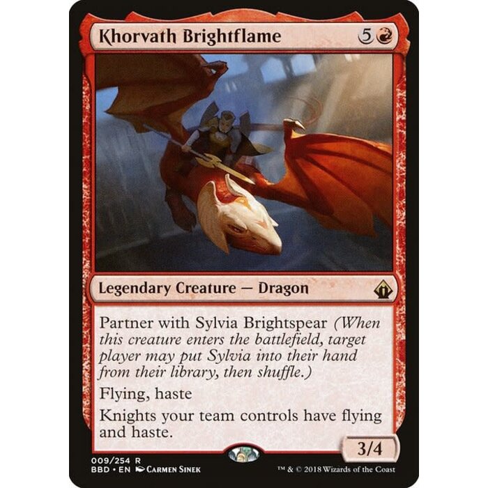 Magic: The Gathering Khorvath Brightflame (009) Lightly Played Foil