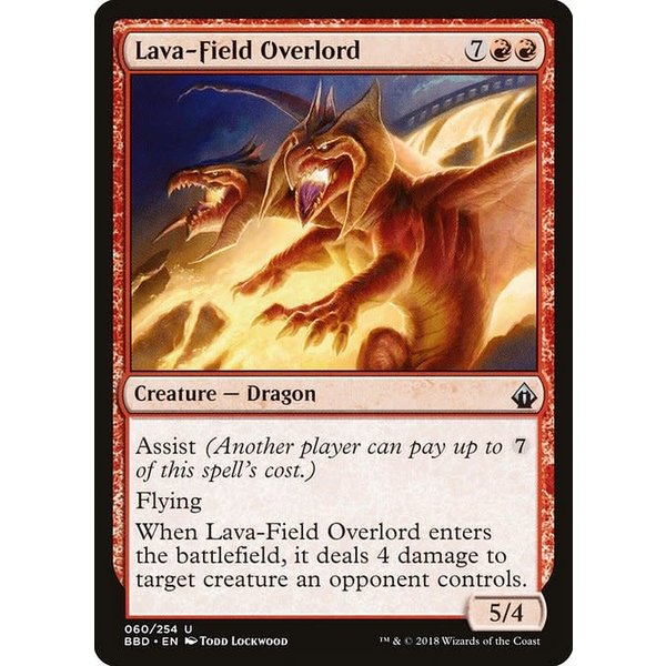 Magic: The Gathering Lava-Field Overlord (060) Damaged