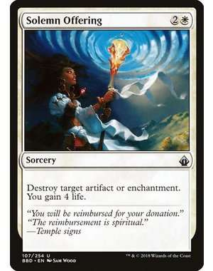 Magic: The Gathering Solemn Offering (107) Lightly Played