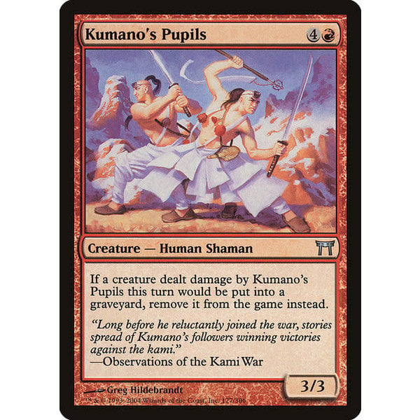 Magic: The Gathering Kumano's Pupils (177) Damaged