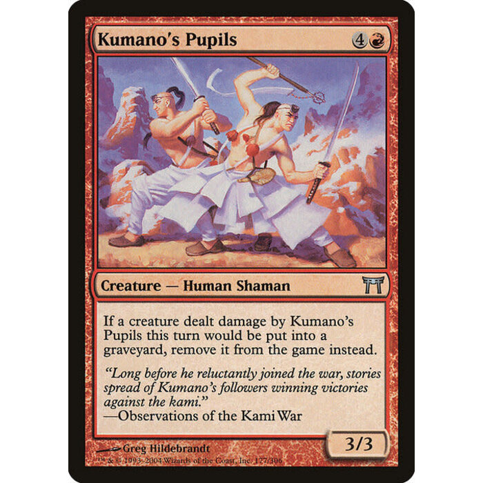 Magic: The Gathering Kumano's Pupils (177) Damaged