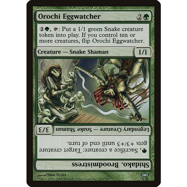 Magic: The Gathering Orochi Eggwatcher // Shidako, Broodmistress (233) Heavily Played