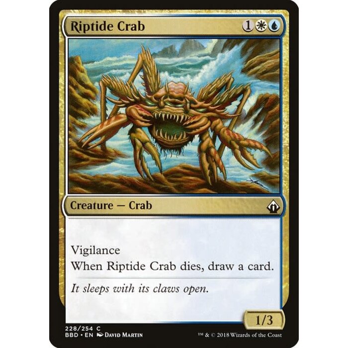 Magic: The Gathering Riptide Crab (228) Lightly Played
